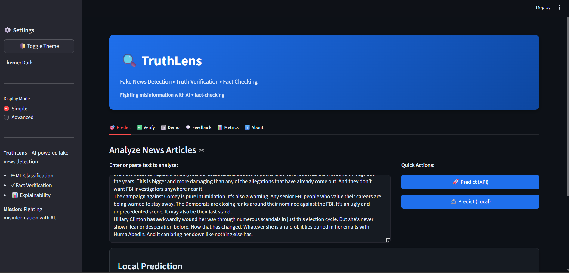 TruthLens ML Project